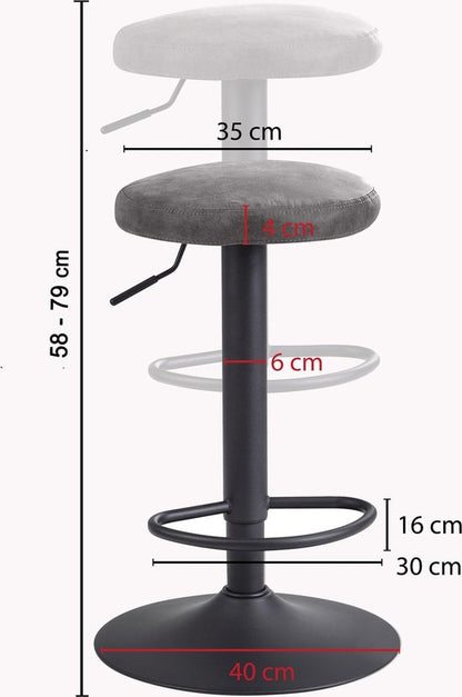 Sky Style Swan Barkruk Grijs Suede
