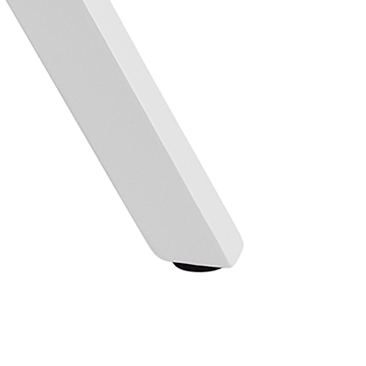 Set van 2 Retro Eetkamerstoelen Wit / Zwart Scandinavisch | Rugleuning gestoffeerde stoel | Keukenstoel met witte poten | Stoel bekleed met kunstleer