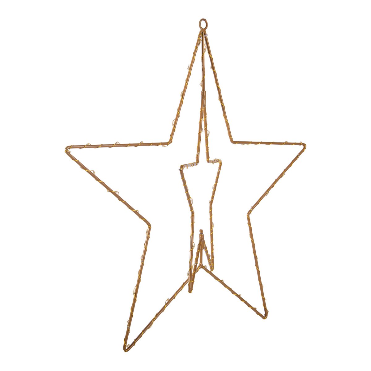 LED Outdoor Christmas Lamp "Stern" Ø 40 cm kerstdecoraties gemaakt van metaal in goud met stevig geïnstalleerde LED's