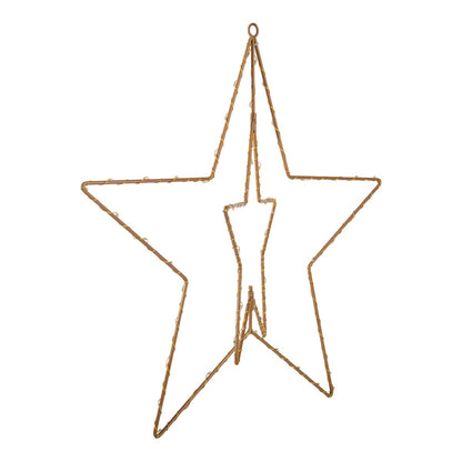 LED Outdoor Christmas Lamp "Stern" Ø 40 cm kerstdecoraties gemaakt van metaal in goud met stevig geïnstalleerde LED's