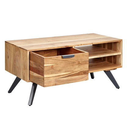 Salontafel 95x45x45 cm acacia salontafel massief hout