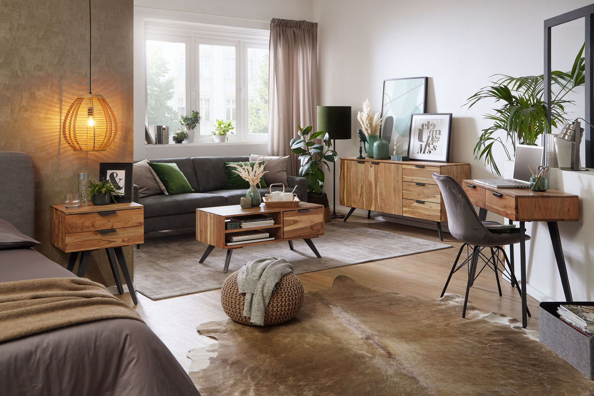 Salontafel 95x45x45 cm acacia salontafel massief hout