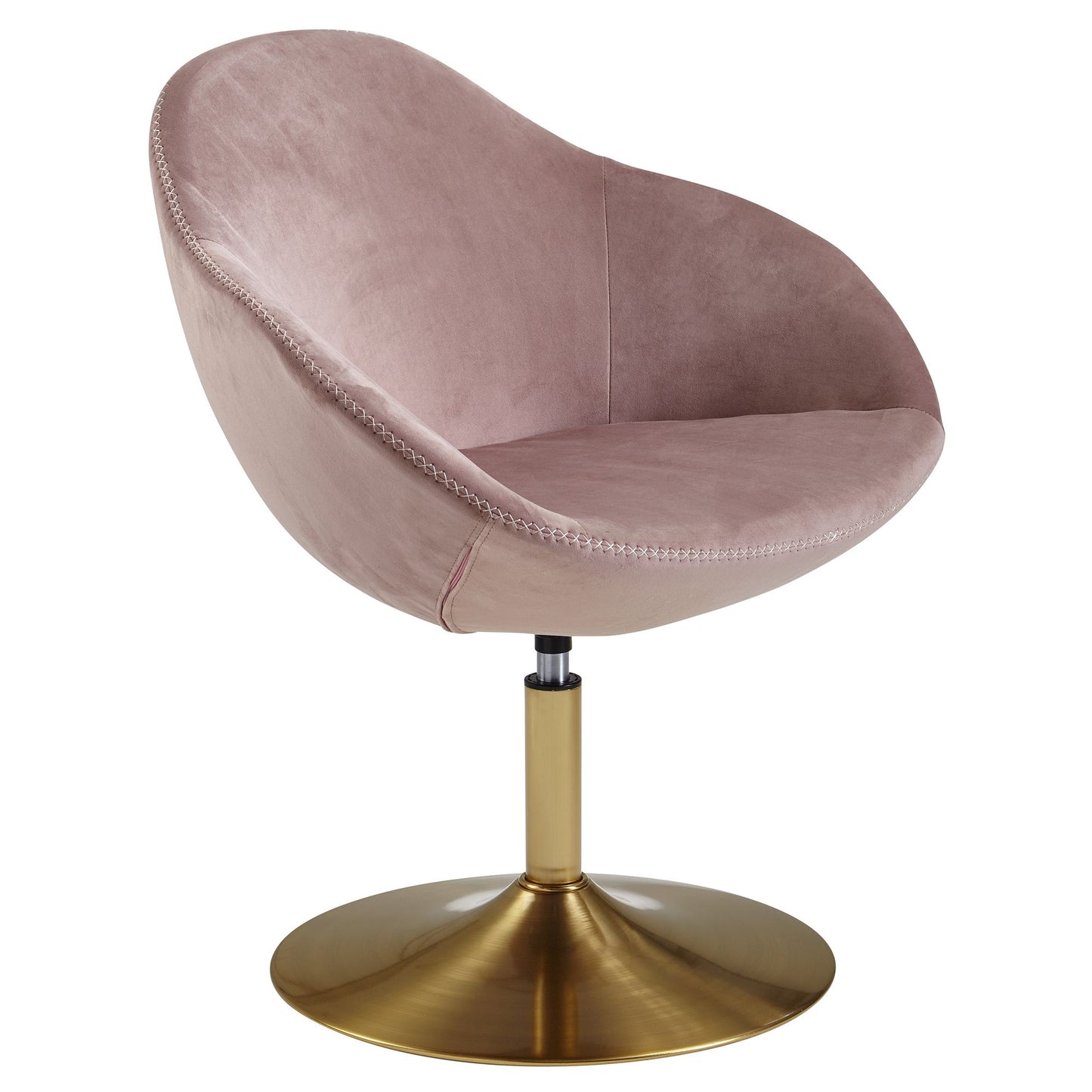 stoel SARIN fluweel roze / goud 70x79x70 cm design draaistoel | Club fauteuil gestoffeerde stoel met armleuningen | Draaifauteuil Cocktail fauteuil Lounge | Bar fauteuil bezoekersstoel | Fauteuil met stoffen bekleding