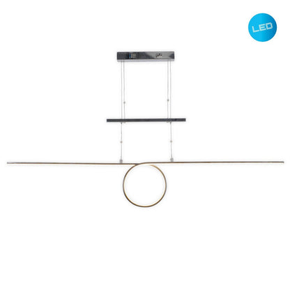 Led in ruil daarvoor hanglamp "looplijn" 130 cm lang, met geïntegreerde LED, gemaakt van metaal en plastic