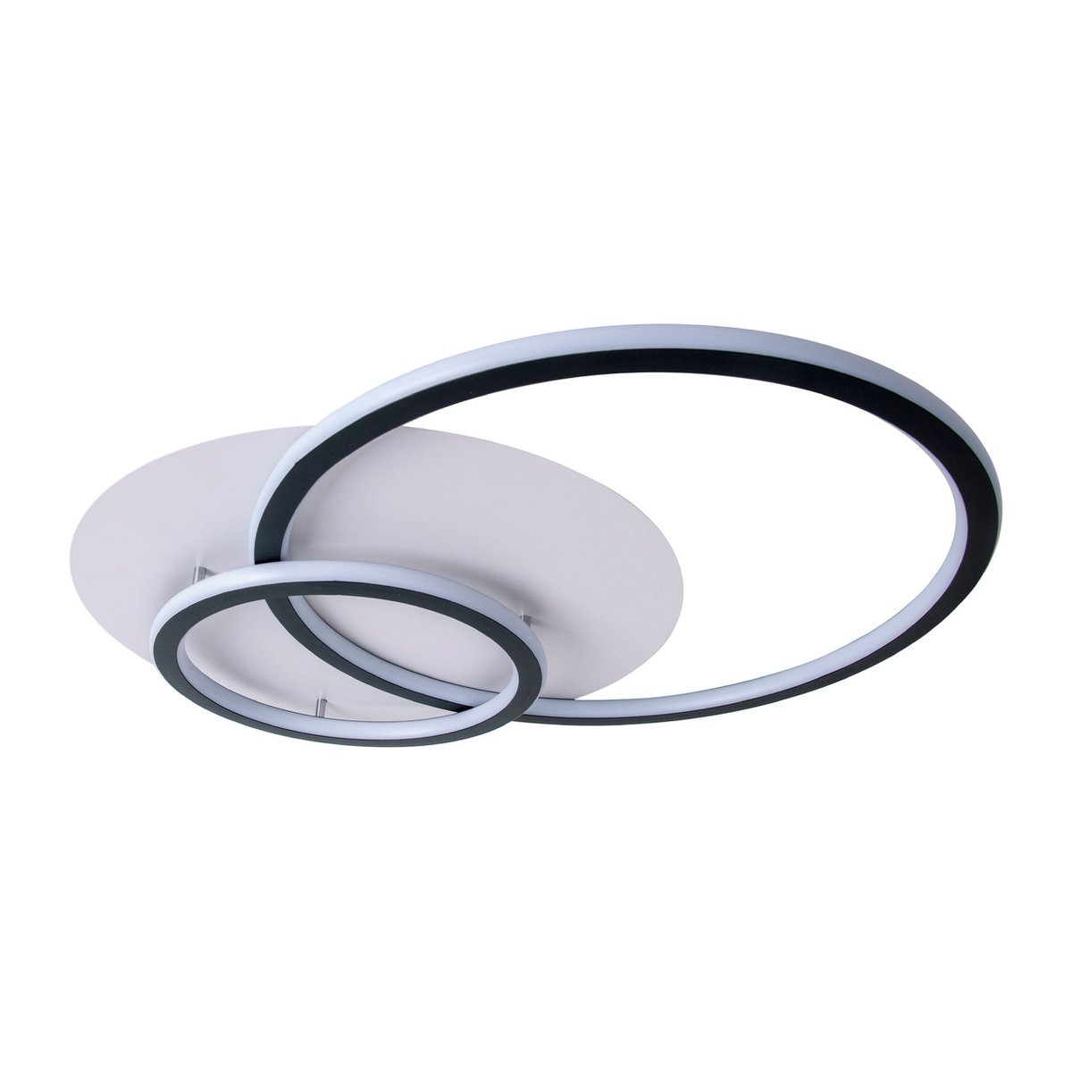 LED -plafondlamp "Kirk", gemaakt van metaal in zwart, geïntegreerde LED's, verlichting voor woonkamer, kantoor of toegangsruimte