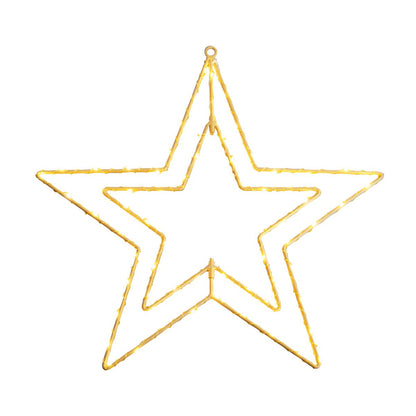 LED Outdoor Christmas Lamp "Stern" Ø 40 cm kerstdecoraties gemaakt van metaal in goud met stevig geïnstalleerde LED's