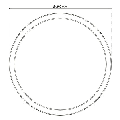 Het LED-plafondlicht "Carlo" met RGB-backlight, Ø van 29,3 cm, klassiekmoderne plafondlicht gemaakt van zwart/wit plastic met veel functies, b.v.