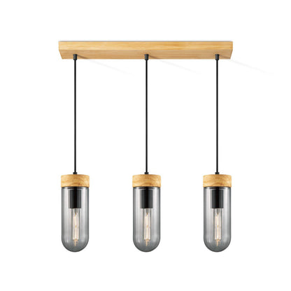 Home Sweet Home Hanglamp Capri - rook glas - 60x10x132cm