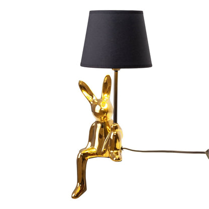 Tafellamp "helge" Ø 18 cm, hoogte ca. 45 cm, gemaakt van keramiek in zwart en gouden, zwarte tekstbladen