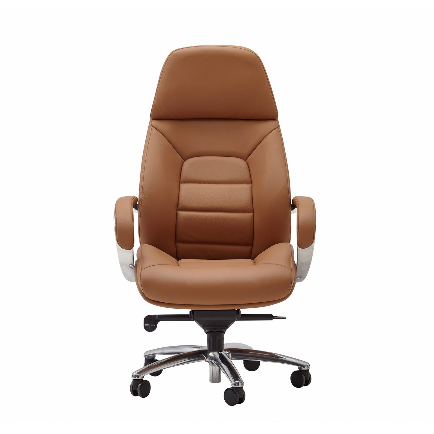design bureaustoel hoes echt leer caramel bureaustoel tot 120 kg | XXL design directiestoel, in hoogte verstelbaar | Ergonomische bureaustoel met armleuningen & hoge rugleuning | rocker-functie: