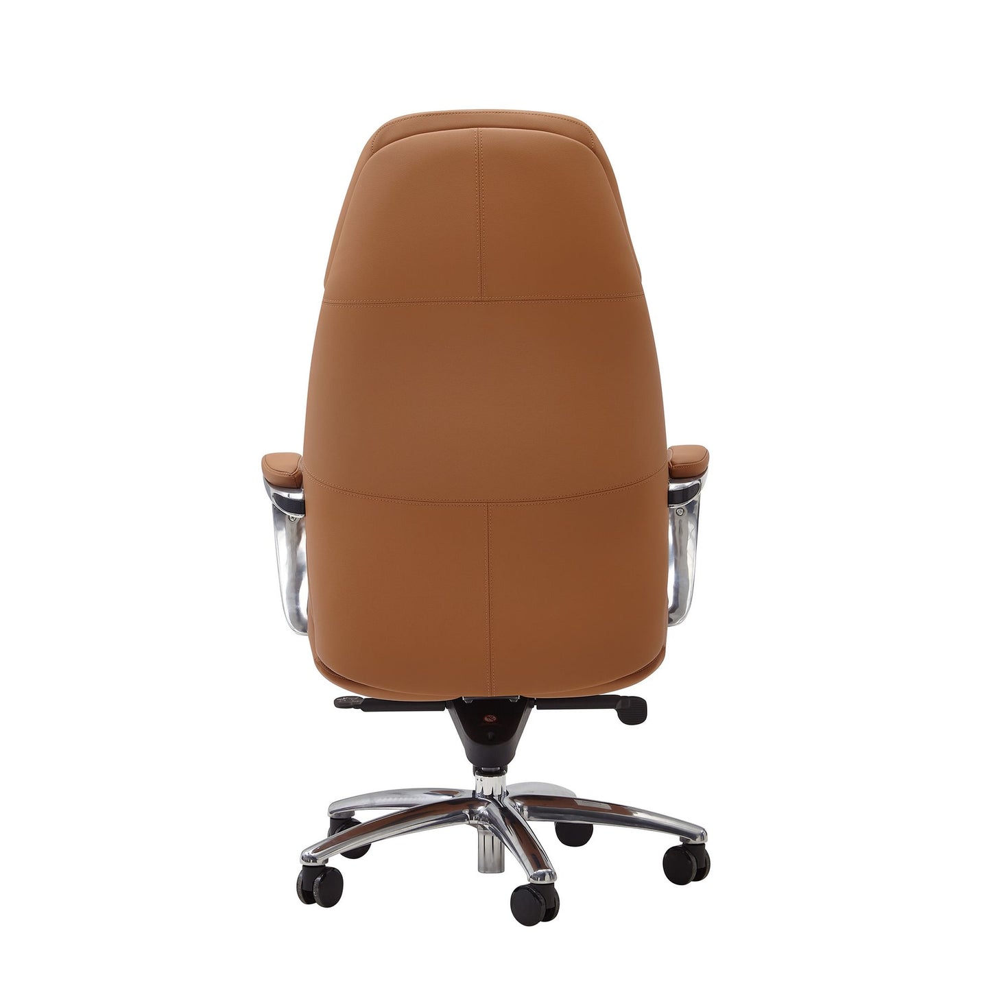design bureaustoel hoes echt leer caramel bureaustoel tot 120 kg | XXL design directiestoel, in hoogte verstelbaar | Ergonomische bureaustoel met armleuningen & hoge rugleuning | rocker-functie:
