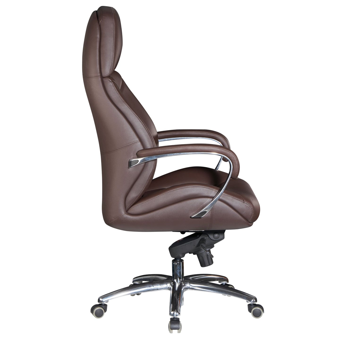 design bureaustoel hoes echt leer bruine bureaustoel tot 120 kg | XXL design directiestoel, in hoogte verstelbaar | Ergonomische bureaustoel met armleuningen & hoge rugleuning | Rocker-functie