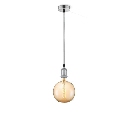 Home Sweet Home hanglamp chroom vintage - - dimbaar E27 amber