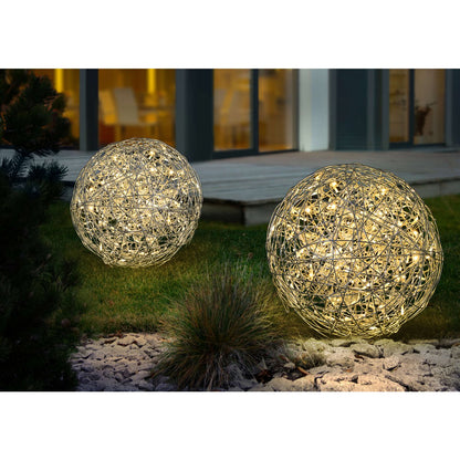 LED Outer Ball "Mistle" Ø 50 cm, voor buiten, vloerlamp - metaal - aluminium - met geïntegreerde LED - Decoratie buiten