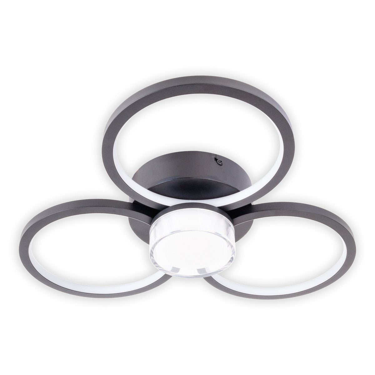 LED -plafondlicht "CIMO" gemaakt van zwart metaal en plastic, Ø Ca.