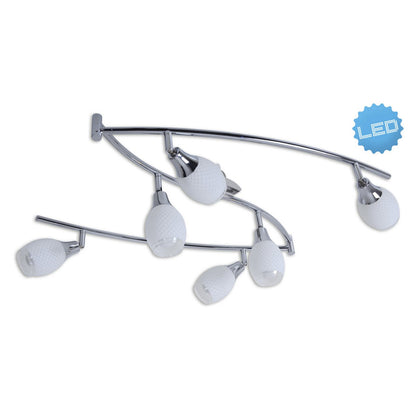 6 LED wand- en plafondrails "Rome"