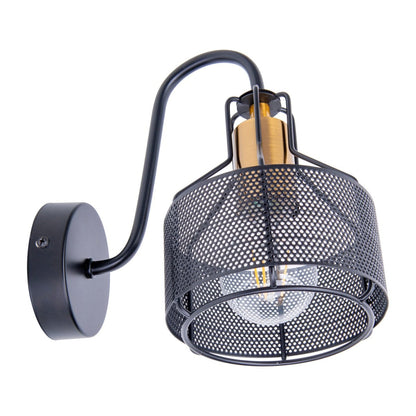 1er Wall Lamp Spot "Foro" gemaakt van metaal in het zwart, met E27 -versie, ongeveer 22 x 13,5 x 23 cm. Stijlvolle verlichting voor woonkamer, eetkamer of keuken.