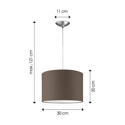 Home Sweet Home hanglamp Bling met lampenkap, E27, taupe, 30cm
