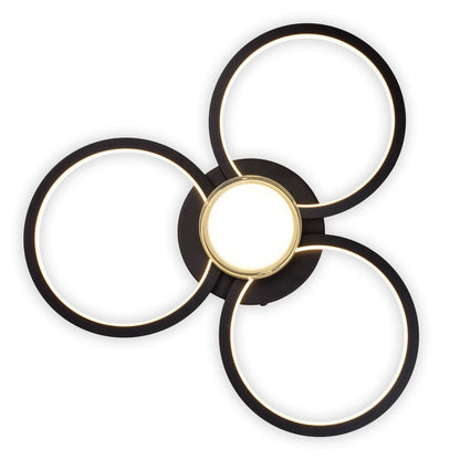 LED -plafondlicht "CIMO" gemaakt van zwart metaal en plastic, Ø Ca.