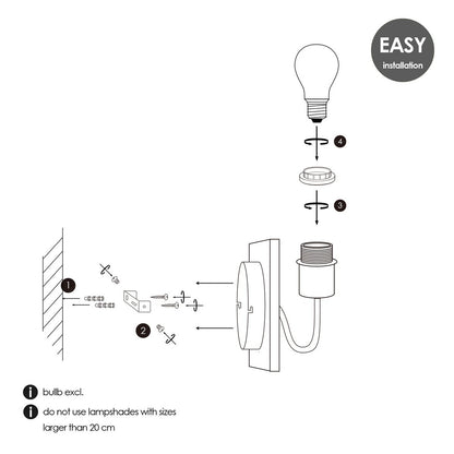 Home Sweet Home Wandlamp - Beach E27 Lampenkap warm wit 20cm