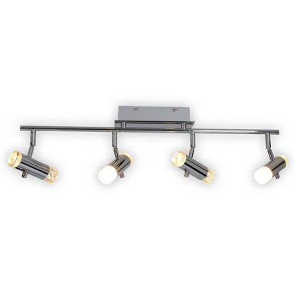 LED -plafondlicht "Garda" 66 cm lang, met geïntegreerde LED's, gemaakt van chroom -gekleurd metaal en acryl