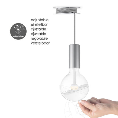 Home Sweet Home Hanglamp Move Me - Pulley Sphere 5.5W 2700K grijs-wit