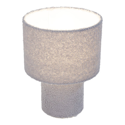 Tabellamp "Fluffy" met tekstbladen en voet in groen, E27, ca. 31 cm hoog