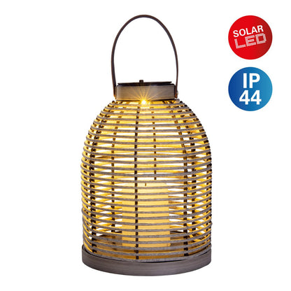 LED ZONNELIJKE LICHT "KORBINIAN" Decoratie voor het buitengebied gemaakt van metaal en plastic in grijs, met stevig ingebouwde LED's