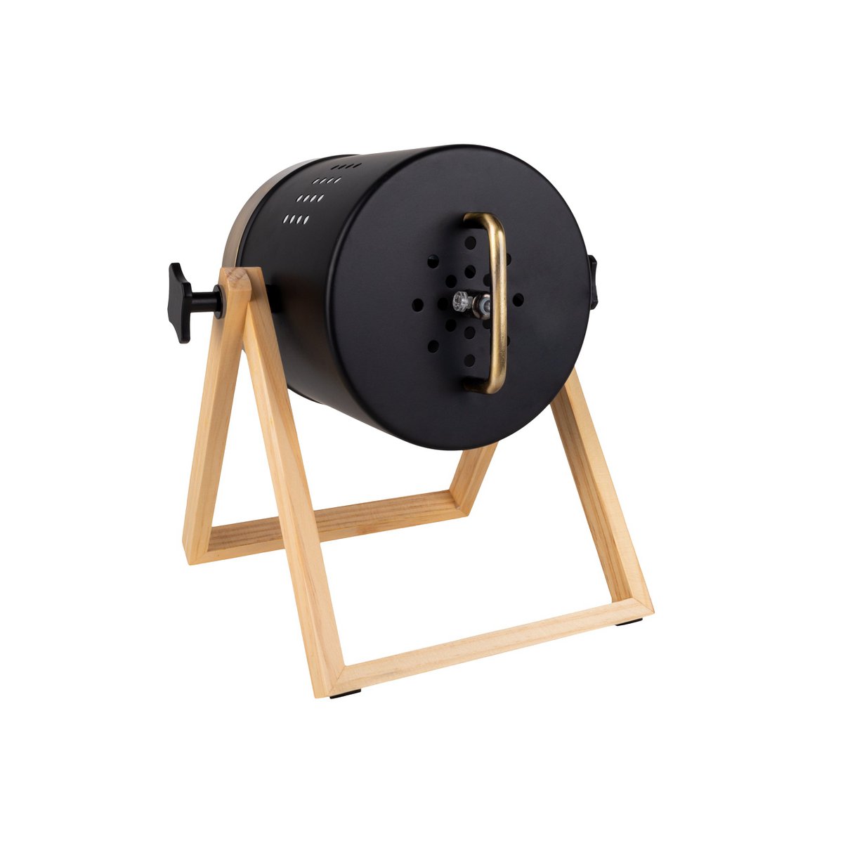 Tafellamp "Tim" gemaakt van zwart metaal en verzadigd plastic, met E27 -aansluiting, tafellamp voor binnen, 28 cm hoog