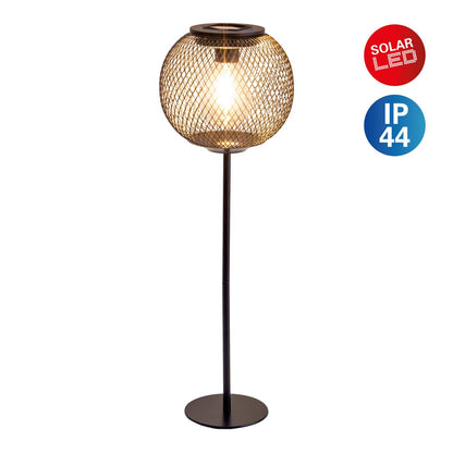 LED ZONNELIJKE LICHT "Geli", buitendecoratie gemaakt van metaal en plastic in het zwart, met stevig gebouwd -in LED