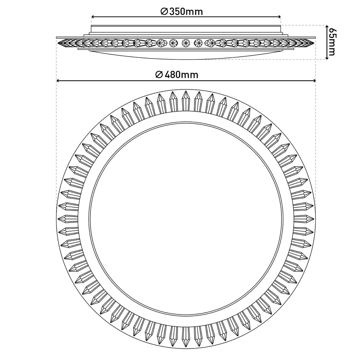 LED -plafondlicht "Madison" Ø 48 cm, veel functies, gemaakt van metaal en plastic, goud, met geïntegreerde LED's, verlichting voor woonkamers of kantoor