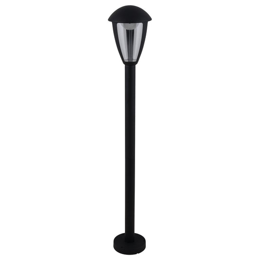 LED Buitenbasisbasis "Clint", gemaakt van metaal en plastic in het zwart, met geïntegreerde LED, padlichten