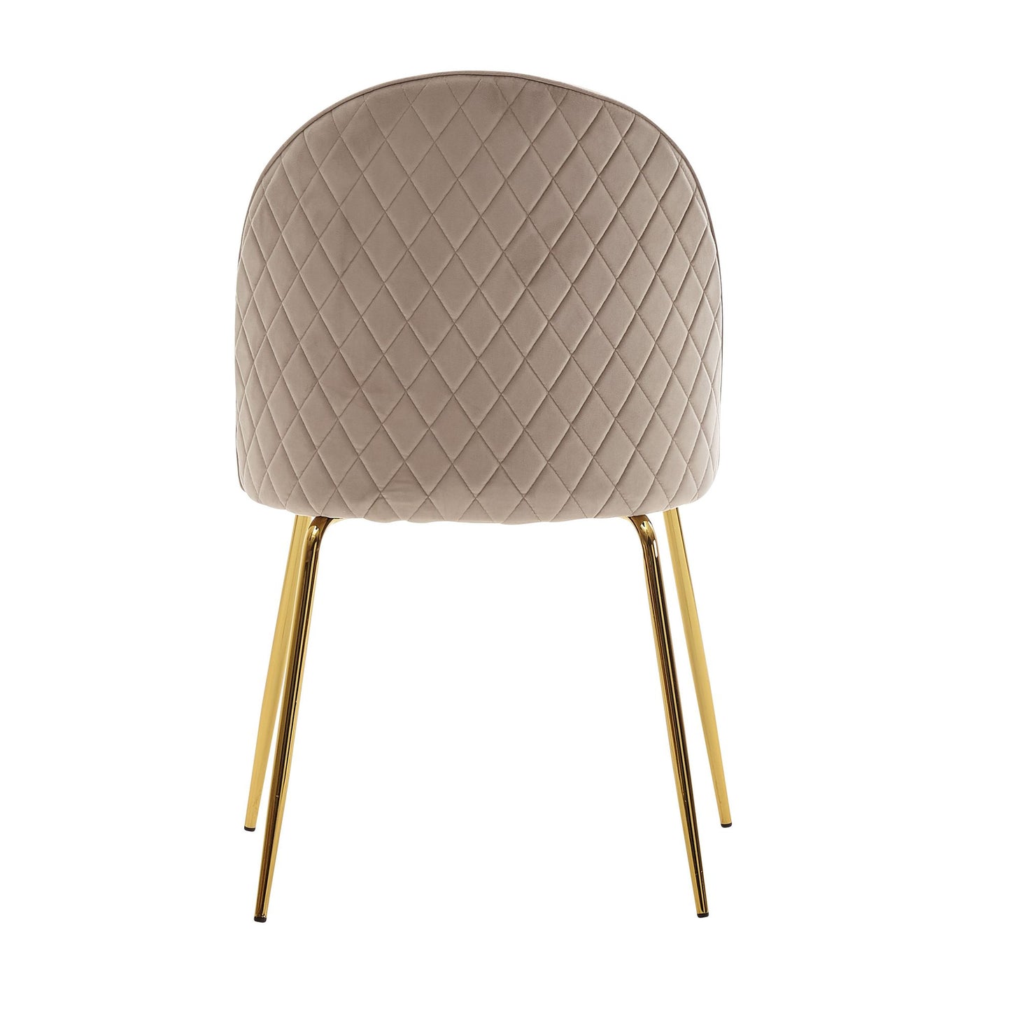 design eetkamerstoel set van 2 velours beige gestoffeerd | Keukenstoelstof met gouden poten | Schelpstoel Scandinavisch | Gestoffeerde stoel met fluwelen bekleding