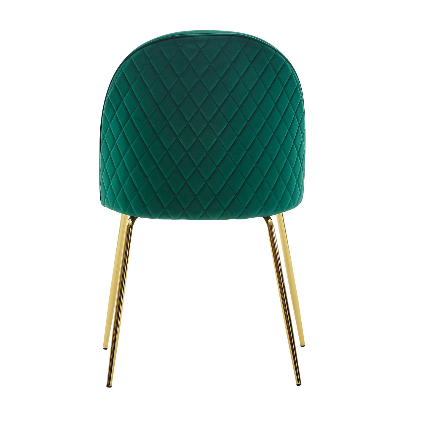 design eetkamerstoel set van 2 fluweel groen gestoffeerd | Keukenstoelstof met gouden poten | Schelpstoel Scandinavisch | Gestoffeerde stoel met fluwelen bekleding