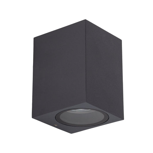 Buiten wandlamp "Cubus", gemaakt van metaal en glas in antraciet, GU10 Socket