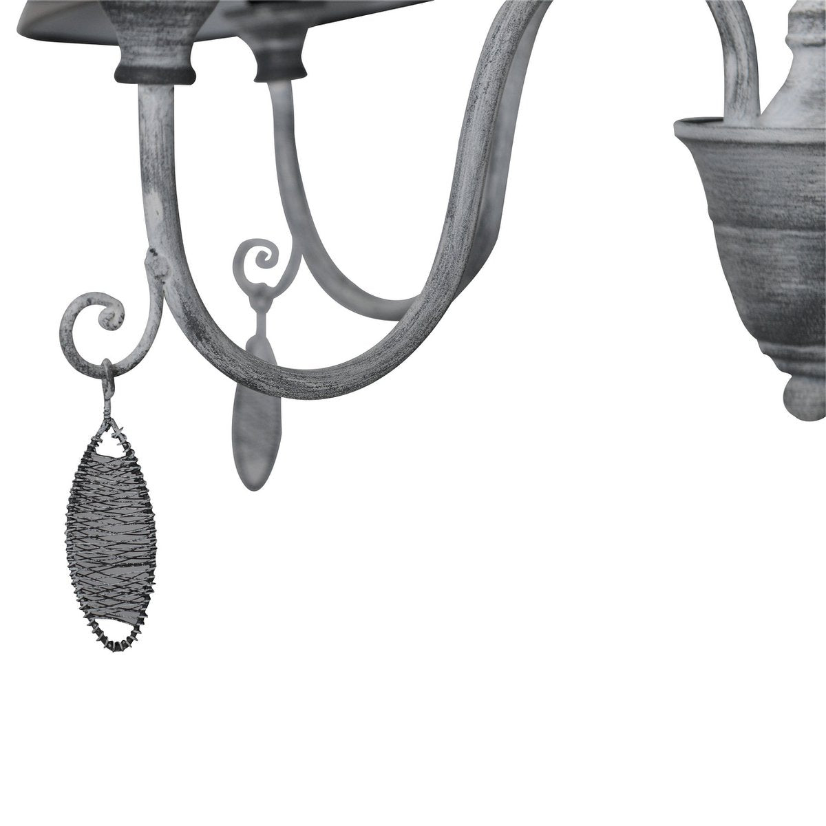 Deco kroon zwart d: 55cm "Castellum"