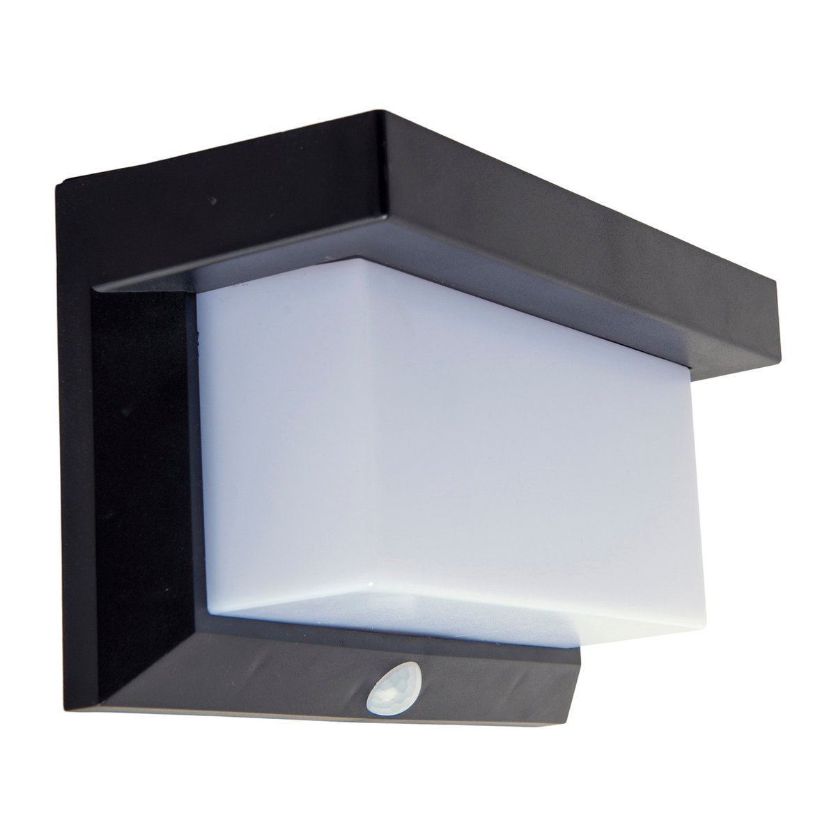 LED Solar Buitenwandlamp met bewegingsdetector, voor buiten, wandlamp - Plastic in zwart, met geïntegreerde LED