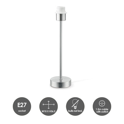 Home Sweet Home tafellamp voet Single 10/10/36.5cm - Geborsteld staal