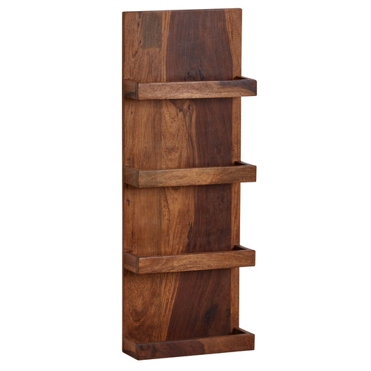 Wandplank Sheesham Massief Hout 30x80x10 cm Hangplank Modern | Muurplank Hangende Plank | Plank voor de Wand Zwevend