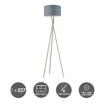 Home Sweet Home vloerlamp Bling-Legs Brons-Grijs-40cm