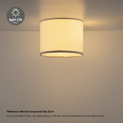Home Sweet Home Cylindrische Corduroy Plafondlamp - Wit - ø22 x 17 cm