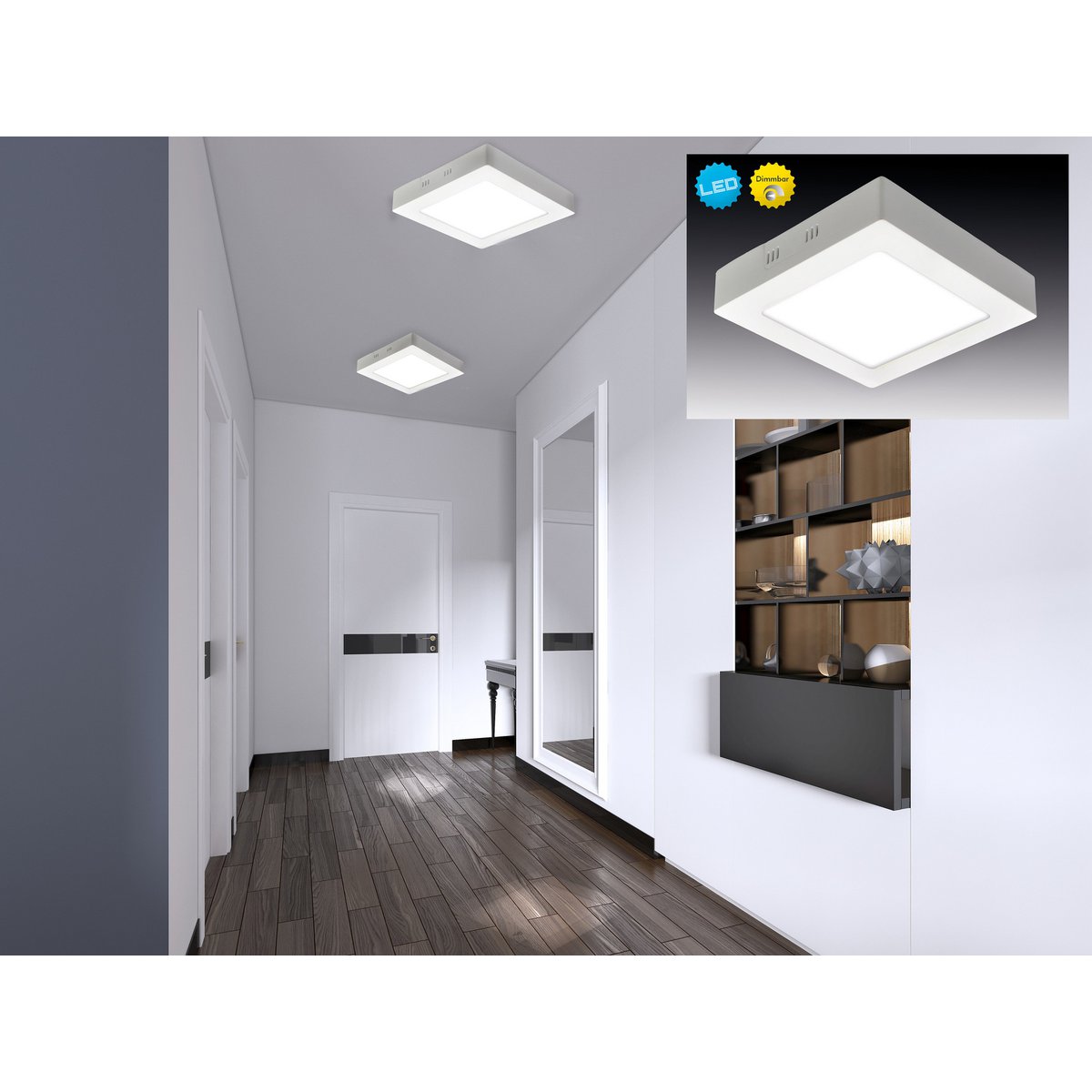 LED montagepaneel dimbaar "Dimplex" s:30cm