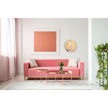 Hanger lamp "fora" gemaakt van metaal en iriserend plastic, e27 socket, verlichting voor woonkamer, eetkamer en kantoor, Ø40 cm