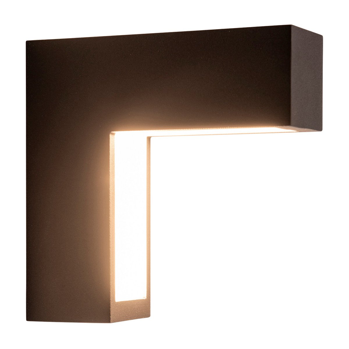 LED -wandlampen "angus" gemaakt van metaal en plastic in antraciet, met geïntegreerde LED