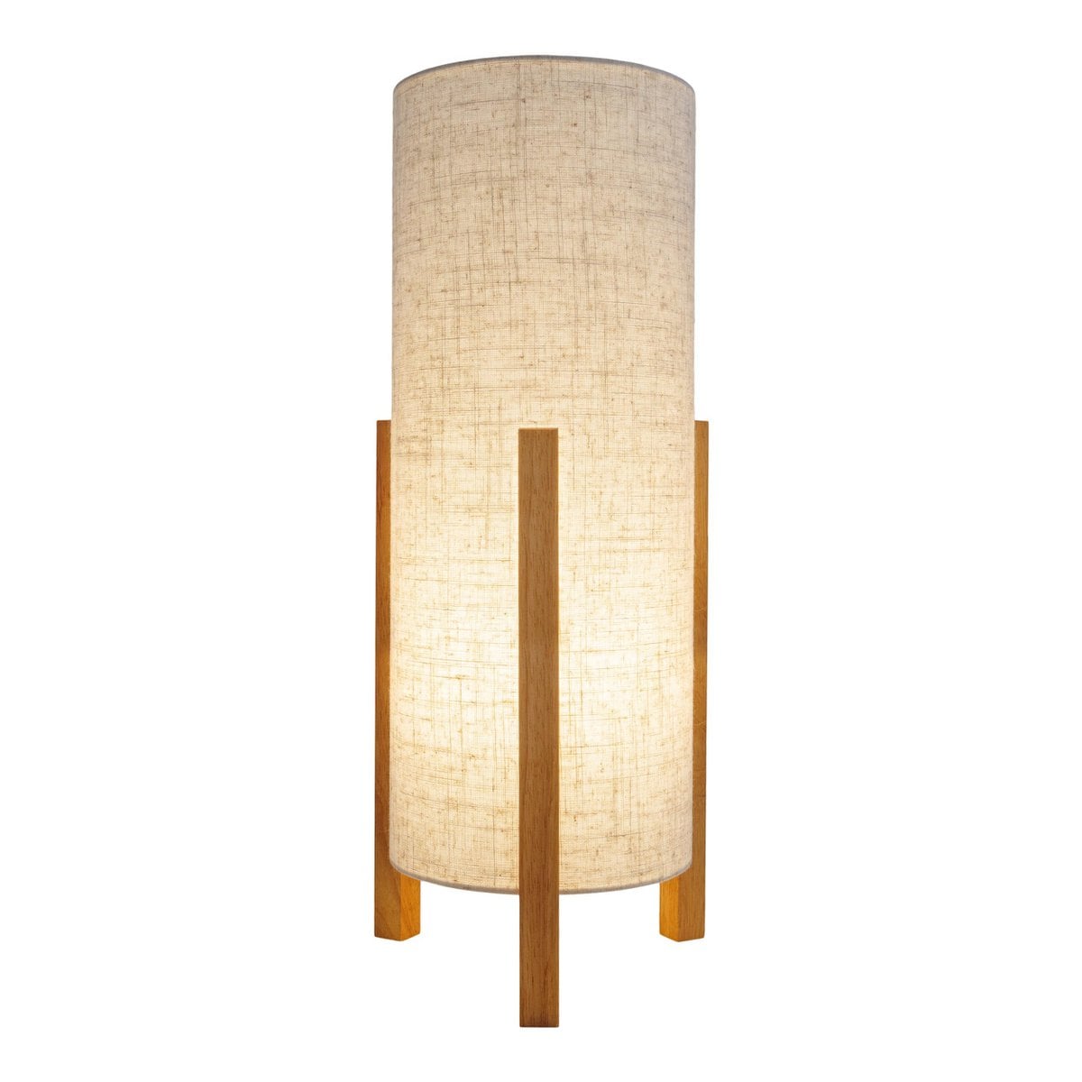 Tafellamp "Matilda" klassieke tafellamp met natuurlijk uiterlijk door hout en stofscherm, E27 -aansluiting, 52 cm hoog