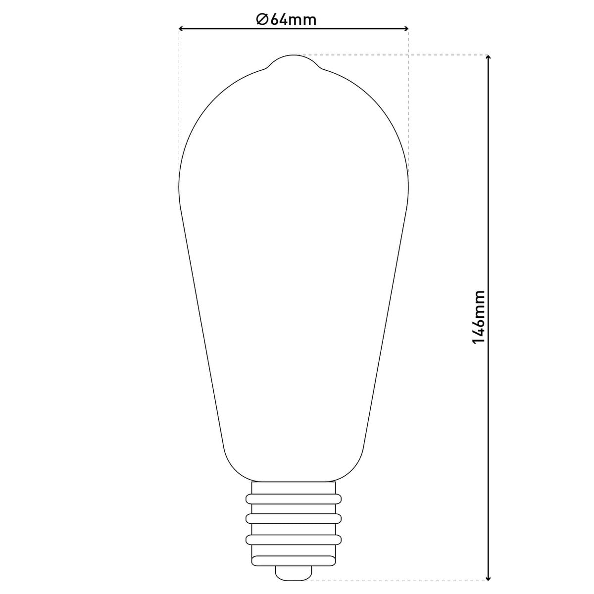 LED-lamp "Dilly" 3-set E27-versie, 4 watt, Ø 6,4 cm, gemaakt van metaal en glas, barnsteen