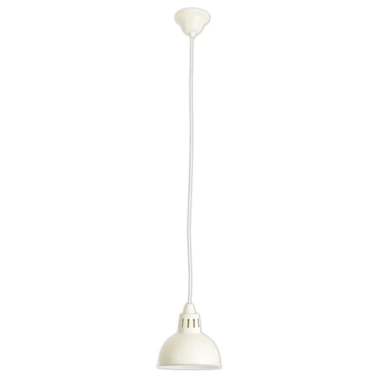 Metal hanger lamp "Desira", retro klassieker, gemaakt van metaal in beige, e27