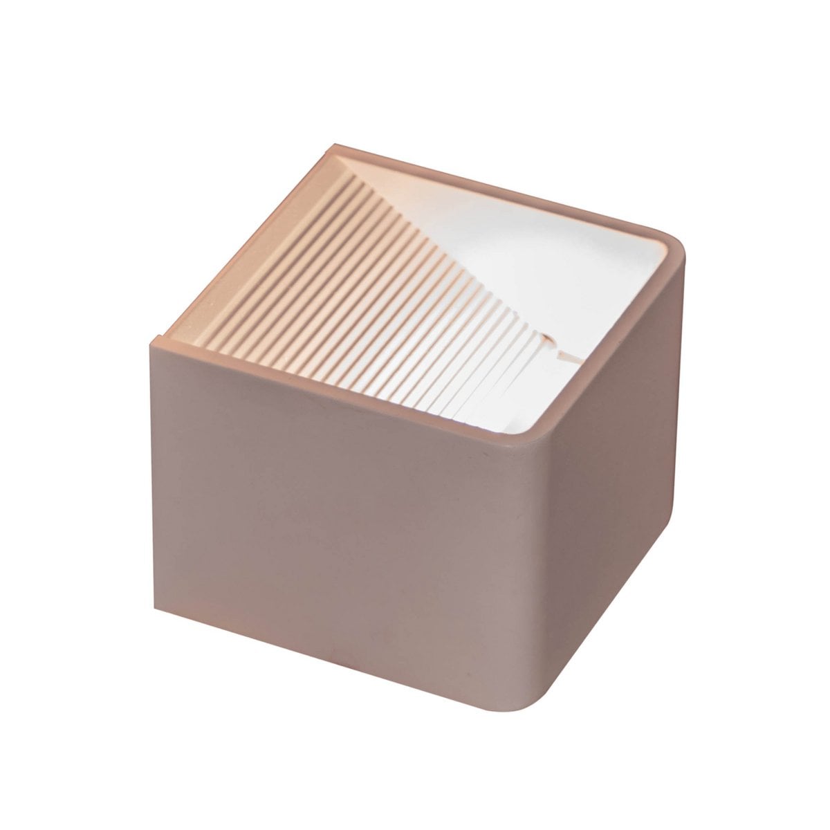 Noteloze wandlicht "kubus" magnetisch, ca. 10 x 10 cm, gemaakt van wit metaal, met bewegingssensor