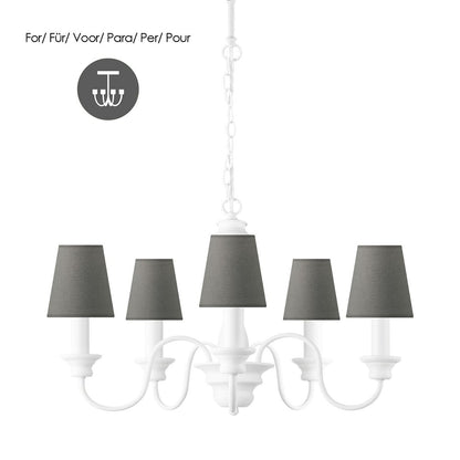 Home Sweet Home Stoffen Lampenkap Dark grey - 11 x 7 x 11 cm