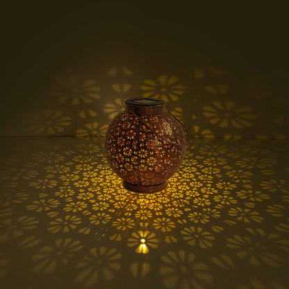 2 Set LED Decoratie Zonnelicht Ø 18 cm Buiten Decoratie gemaakt van metaal in brons met geïntegreerde LED's